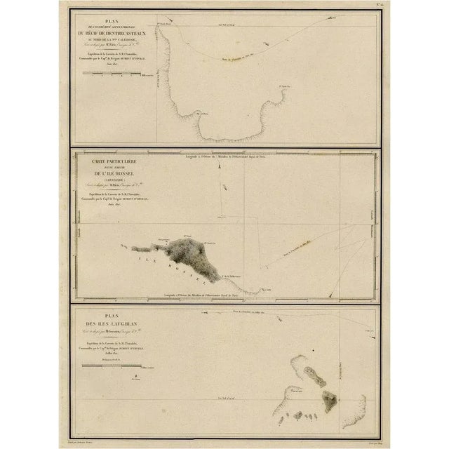Early 19th Century Map of the Laughlan Islands, 1833 For Sale - Image 5 of 5