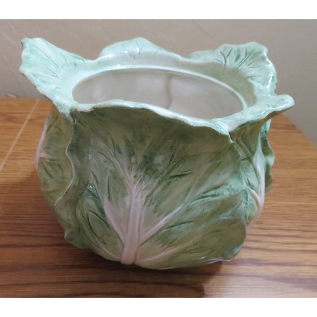 Add a charming touch of vintage European-inspired style to your table with this **Vintage MCM Fitz & Floyd Lidded Cabbage...