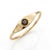 Add a touch of subtle drama to your collection with this geometric eye ring. A rich, 3mm Smoky Quartz gemstone sits flush...