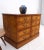 4 Drawers Embossed Leather Top Burl Wood File Cabinet Credenza w/ Key For Sale - Image 10 of 13