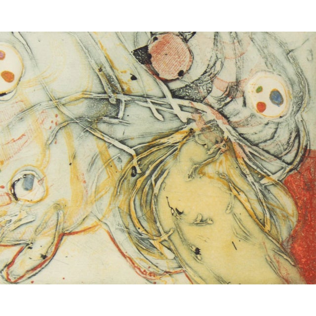 Abstract Color Etching by Walter Sorge For Sale - Image 4 of 7