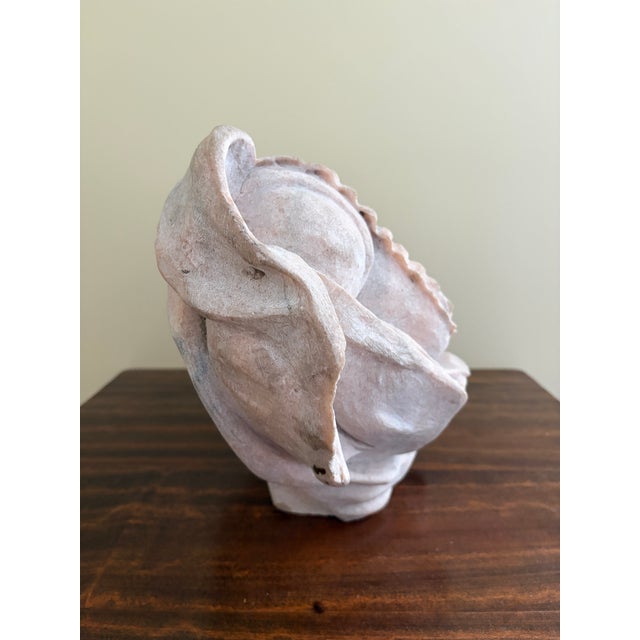 Antique French Marble Female Bust Fragment With Draped Neoclassical Form For Sale - Image 11 of 12