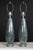 Mid 20th Century Mezza Murano Style Aqua Frost Lamps - a Pair For Sale - Image 12 of 14