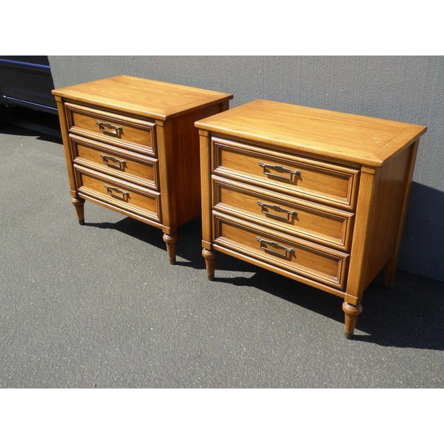 White Fine Furniture Co. MidCentury Modern Nightstands A Pair Chairish