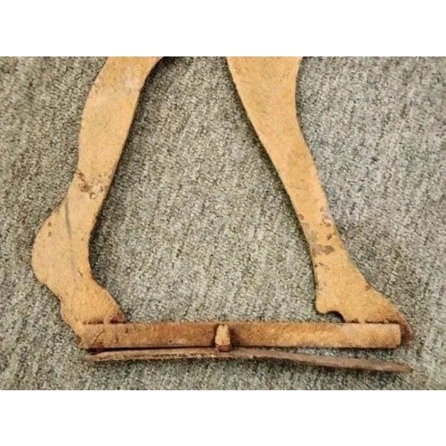 19thc Stag Trade Sign in Original Mustard Paint For Sale In Los Angeles - Image 6 of 6