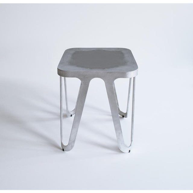 White Loop Stool by Sebastian Scherer For Sale - Image 14 of 15