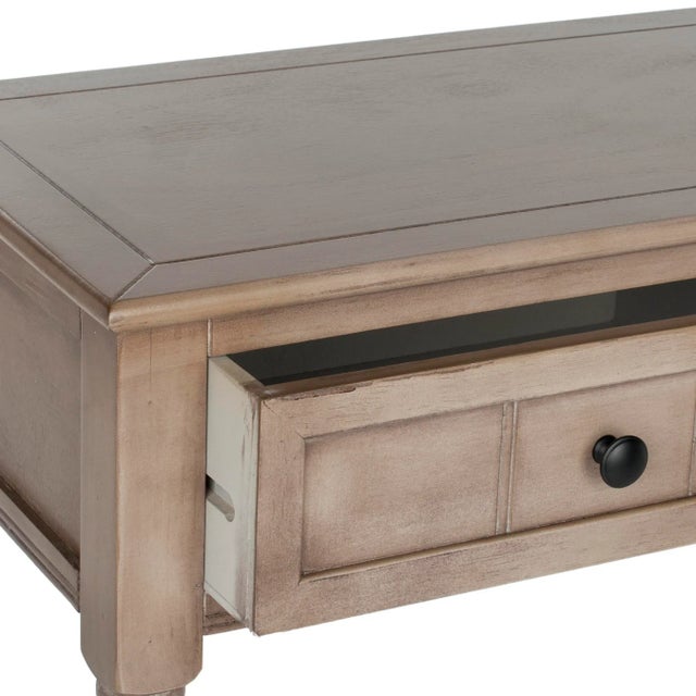Modern Two Drawer Console in Vintage Grey For Sale - Image 3 of 5