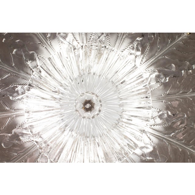 Italian Mid-Century Large Transparent Murano Glass Ceiling Light For Sale - Image 6 of 12