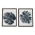 Blue Monstera Duo, Designed by Cheryl P Kohloff, Framed- Set of 2 For Sale