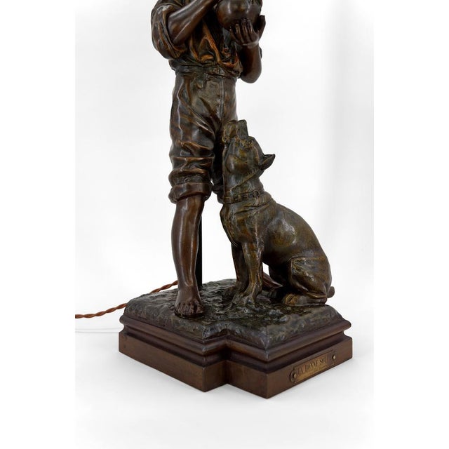 Metal Art Nouveau The Good Soup Lamp by Victor Rousseau, 1900s For Sale - Image 7 of 18
