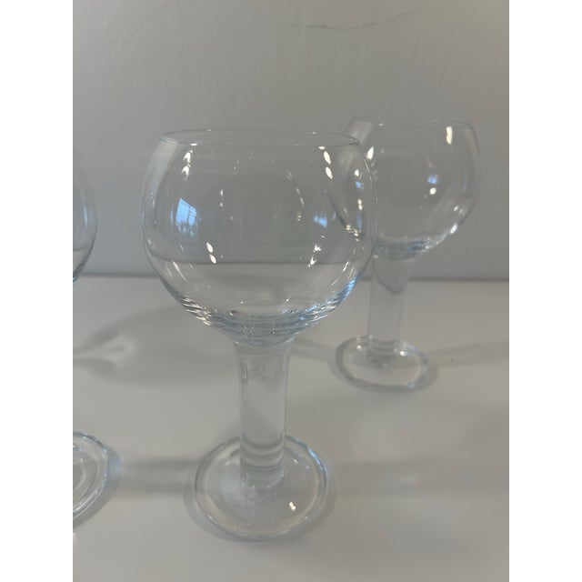 Contemporary Crate & Barrel Inga Thick Stemmed Wine Glasses Set of 4 For Sale - Image 3 of 5