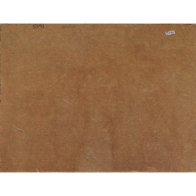 Dining Room Interior Scene in Oil on Masonite by S. Spencer For Sale In Monterey, CA - Image 6 of 6