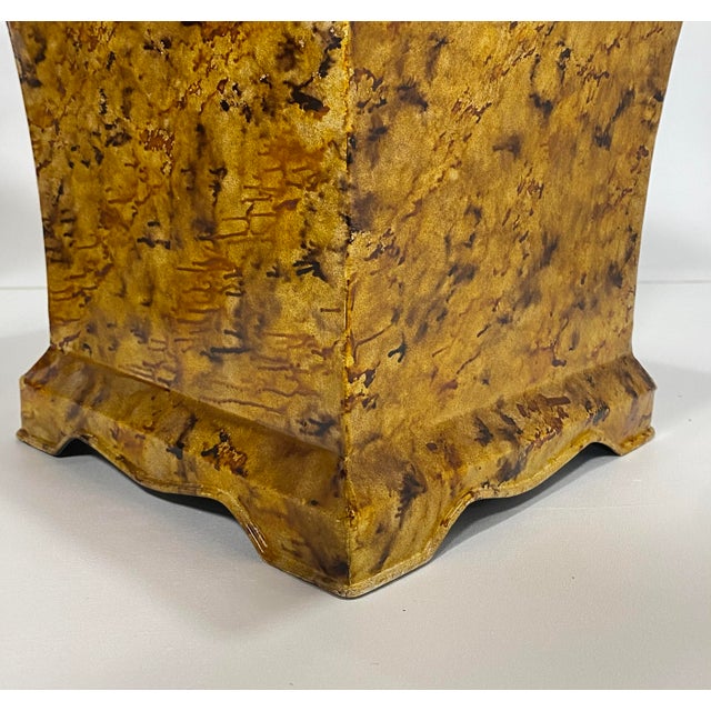 1980’s Pair Faux Tortoise Shell Planters/Cache Pots For Sale - Image 16 of 16