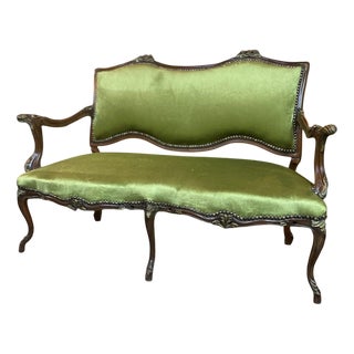 Louis XV Carved Wood Sofa For Sale