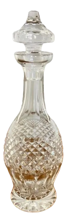 Edwardian Bell-Shaped Decanter in Cut Glass, 1910s
