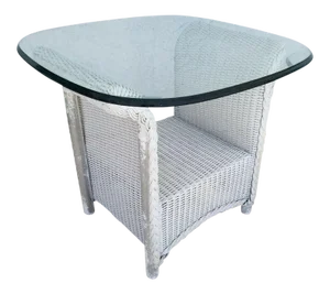Lloyd Flanders Loom Wicker Side Table