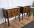 Mid-Century Italian Art Deco Style Wood Bedside Tables with Marble Tops, 1950s, Set of 2 For Sale - Image 9 of 11