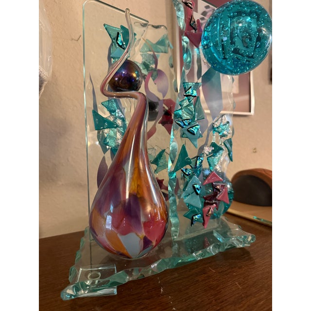 Steve Brewster original glass sculpture artwork. Signed and dated 2006.