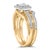 Haus of Brilliance 14K Yellow Gold Plated Sterling Silver 1/2 Cttw Princess Square Diamond Bridal Set - Size 7 For Sale - Image 4 of 6