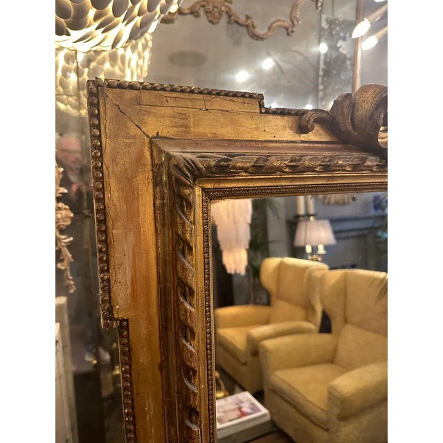 Large Antique French Mirror, 1850 For Sale - Image 4 of 11