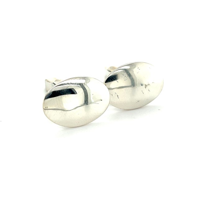 Metal 1990s Bulgari Bvlgari Estate Engraveable Mens Cufflinks Sterling Silver, A Pair For Sale - Image 7 of 7