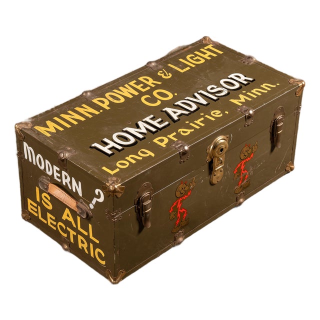 Vintage MP&L Reddy Kilowatt Electric Utility Advertising Chest For Sale