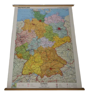 Vintage Map of Germany, 1990s