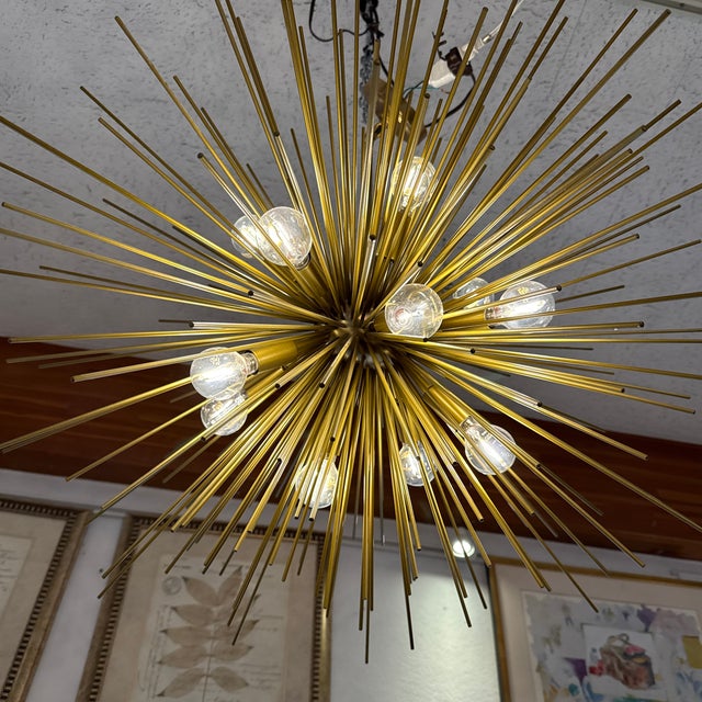 Mid Century Style Sea Urchin Pendant For Sale - Image 11 of 12