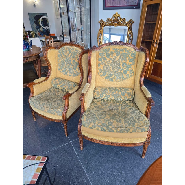 Louis XVI Bergère Armchairs, 19th Century-Early 20th Century, Set of 2 For Sale - Image 17 of 17