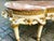 Mid-20c French Louis XVI Cream Gilt Marble Coffee Table For Sale - Image 9 of 17