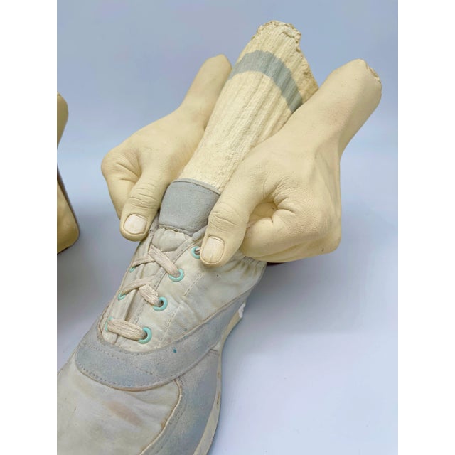 Pair of Marc Sijan Hyper-Realist Contemporary Cast "Jogger Shoes" Sculptures For Sale - Image 4 of 12