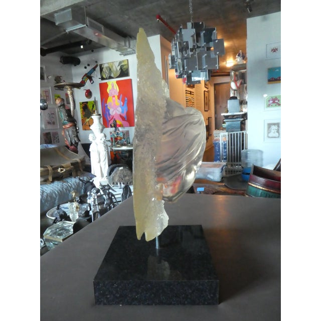 Plastic 1980s Large Marc Sijan Cast Lucite Head Sculpture For Sale - Image 7 of 10
