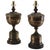 Brass Pair of 19th Century Gilded Pedestal Lamps For Sale - Image 8 of 8