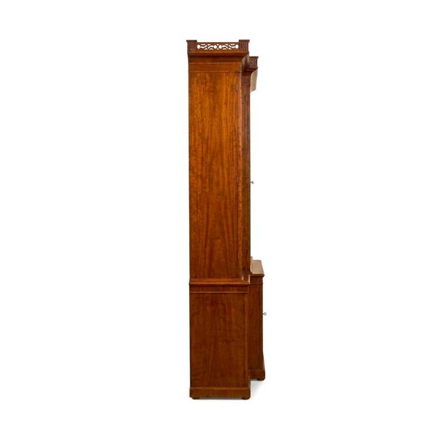 Impressive Regency George III style breakfront cabinet / bookcase, made in Italy in the early to mid-20th century and...