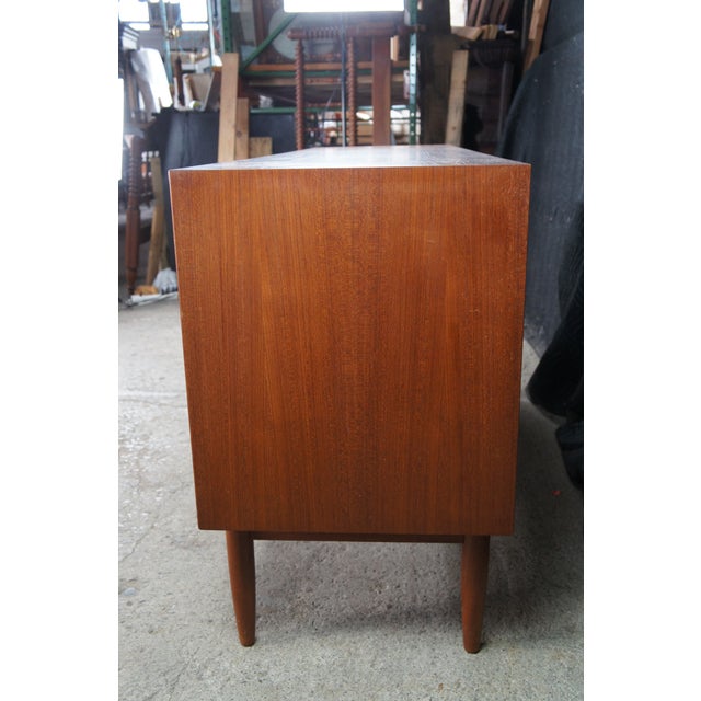 1980s Otmar Danish Scandinavian Modern Teak Credenza Buffet Console Sideboard MCM 71" For Sale - Image 6 of 14