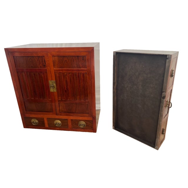 1990s Japanese Tansu Style Chest Cabinet Stacking Six Drawers Pull Out Armoire Shelf For Sale - Image 16 of 16