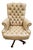 Our House Designs '144-S' Parchment (Golden Cream) Leather Swivel Desk Chair for Mastercraft / Neiman Marcus For Sale
