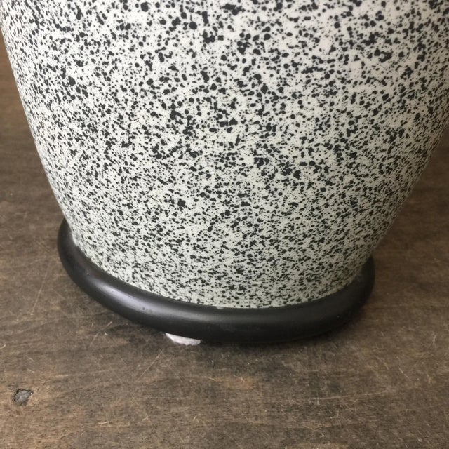 1960s Alfiero Mangani Granite Finish Ceramic Flared Vase For Sale - Image 5 of 7