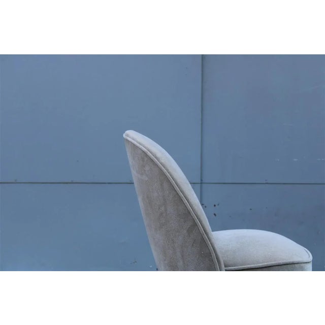 Set of Chairs in Gray Velvet by Gastone Rinaldi for Rima, 1950s For Sale - Image 10 of 12