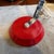 A 1960s Mid-Century Modern Red Metal and Steel Italian Desk Lamp For Sale - Image 6 of 14