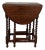 Antique English Petite Table Drop Leaf Gateleg Barley Twist Oak Oval c.1920-30s For Sale