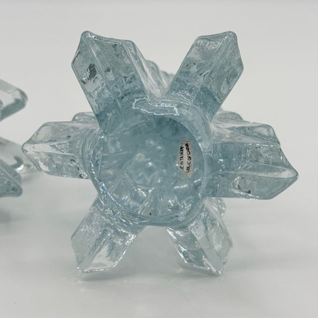 Late 20th Century Vintage Crystal Clear Glass Christmas Trees - A Pair For Sale - Image 5 of 12