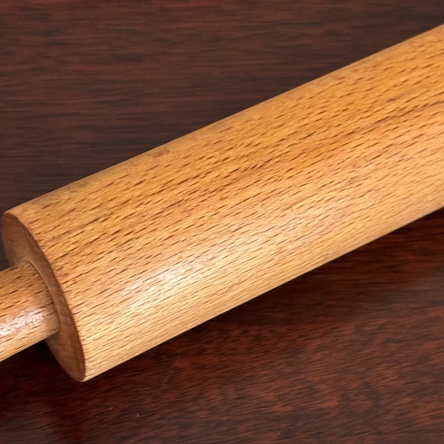 Farmhouse Vintage Mid-20th Century Wood Rolling Pin For Sale - Image 3 of 10