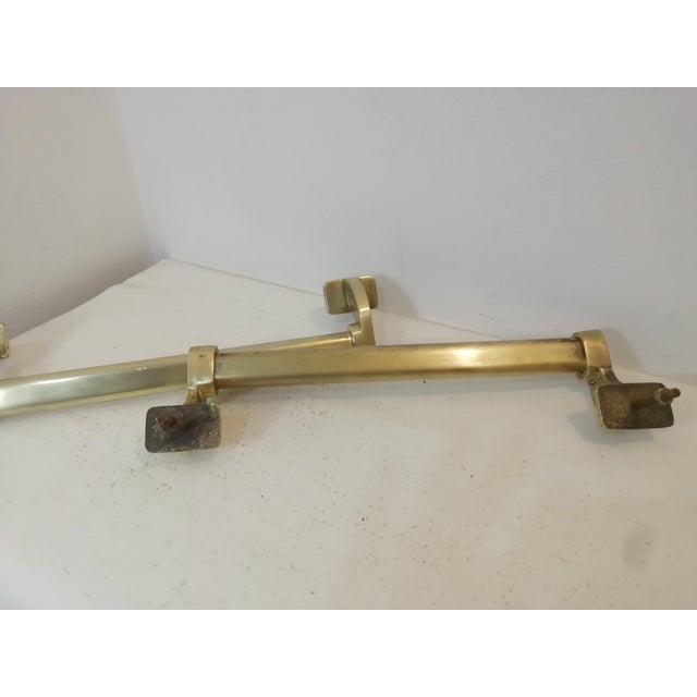 1940s Vintage Italian Brass Door Handles, 1940s, Set of 2 For Sale - Image 5 of 9