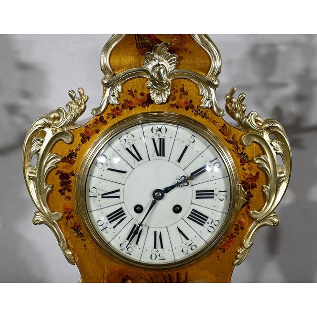 Gold Gilt Bronze and Martin Varnish Fireplace Trim in Louis XV Style, Mid 19th Century, Set of 3 For Sale - Image 8 of 18