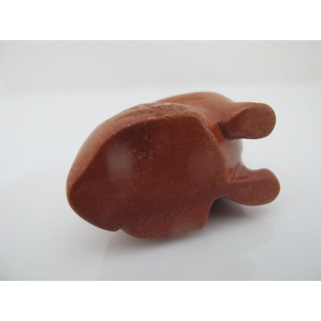 Red Carved Polished Red Jasper Miniature Bull Dog Figurine For Sale - Image 8 of 8