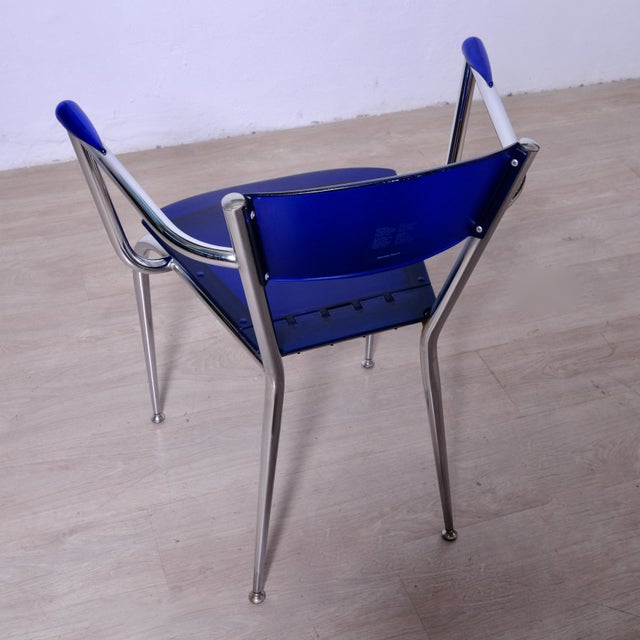 Blue Mimì Chair by Enrico Baleri for Baleri Italia, 1990s For Sale - Image 8 of 16