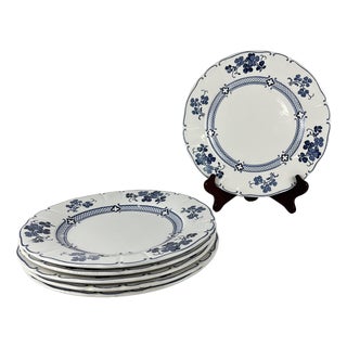 Antique Jane Model Flat Plates from KG Lunéville, 1890s, Set of 6 For Sale