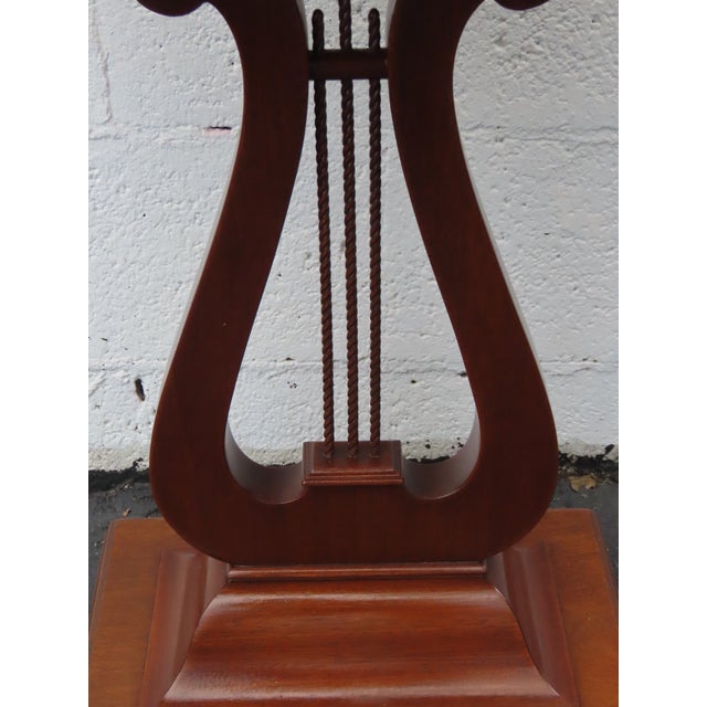 Mahogany Harp Side End Tables a Pair 6665 For Sale - Image 9 of 16