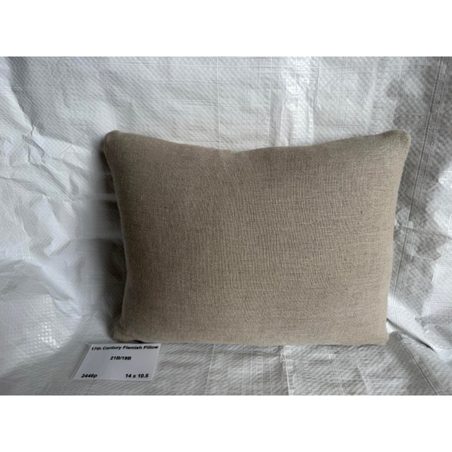 Textile 17th Century Flemish Verdure Tapestry Pillow For Sale - Image 7 of 7